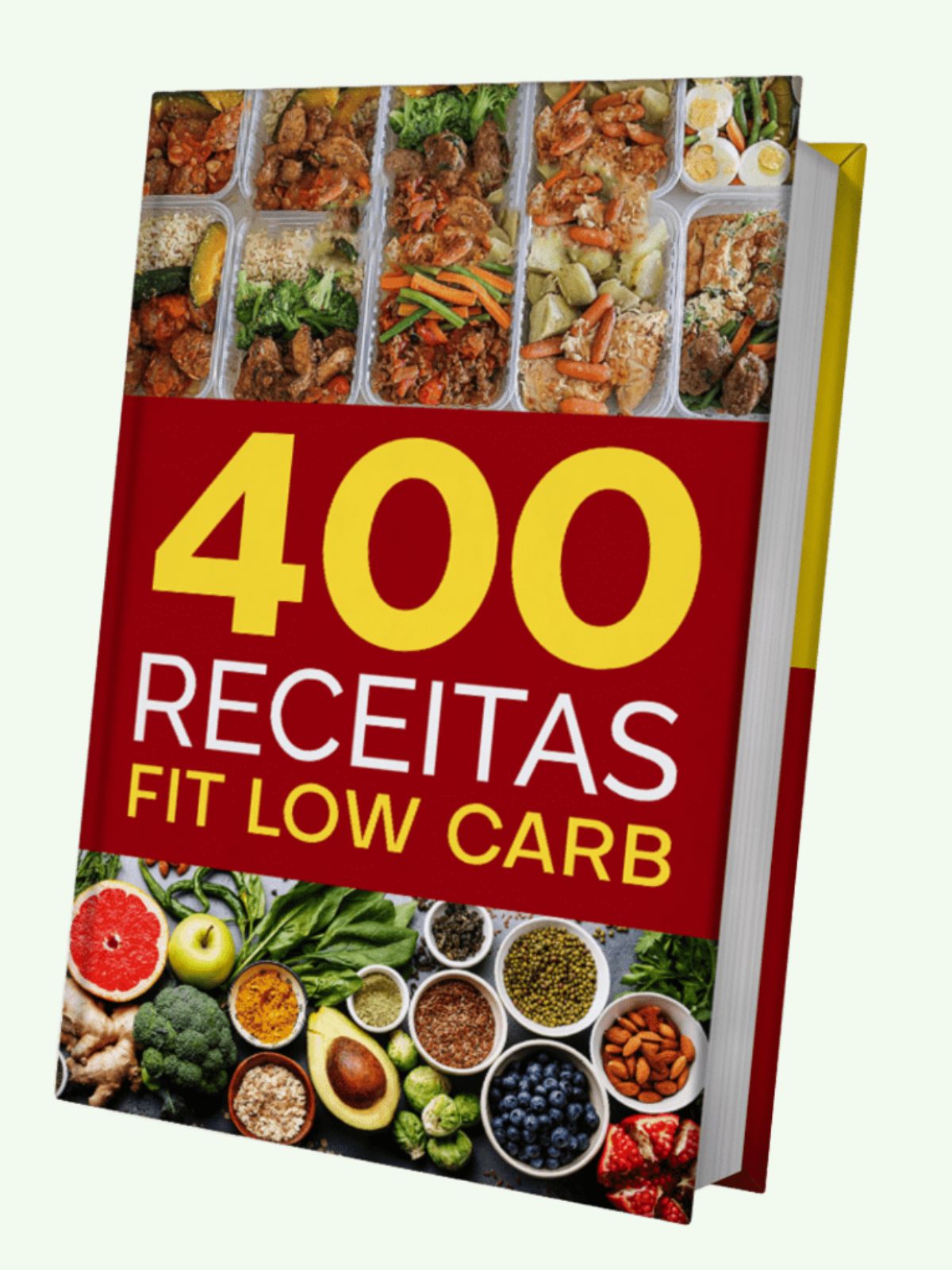 Capa do e-book 400 Receitas Fit e Low Carb